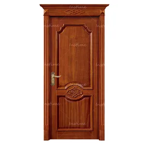 Instime South American Latest High Quality Swing Hard Solid Oak Wood Door For Bedroom