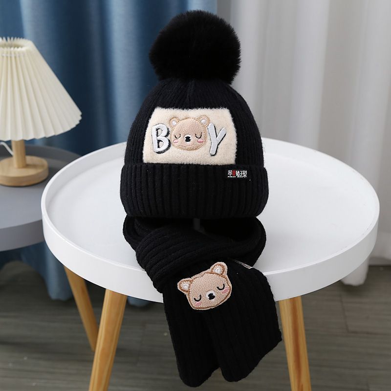 Set due pezzi Bear Head - Nero