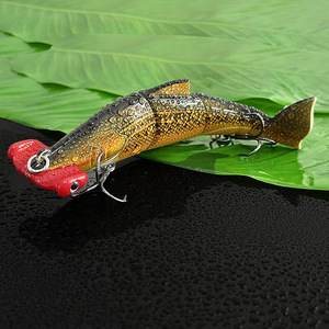 TGD <span class=keywords><strong>Meilleur</strong></span> Nouveau Leurre de pêche rigide, type <span class=keywords><strong>Crank</strong></span>, submersible, multi-segments (quatre segments), biomimétique requin, pour gros poissons, truites, brochets - Product Image 2