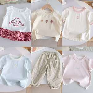Toptan 2025 yaz bebek giysileri takım iki adet güzel kişiselleştirilmiş çocuk giyim 0-5 yıl çocuk giyim setleri - Product Image 4