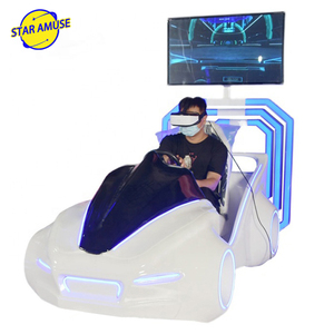 Simulateur de course VR en métal 9D, appareil de conduite en salle, expérience de <span class=keywords><strong>karting</strong></span> automobile pour les centres commerciaux et les aéroports, avec garantie de 2 ans - Product Image 1