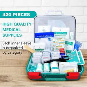 High Quality Wholesale Customized Medical Equipment PP First Aid Box First Aid Kit First Aid Supplies For Home Outdoor Office