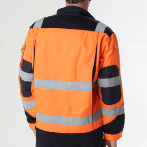 High Visibility Reflective <b>Jacket</b> for Warehouse <b>Workers</b> Safety Workwear Durable Fabric - Product Image 3