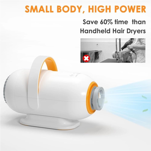 Sèche-cheveux pour animaux de compagnie à faible bruit, vitesse réglable, pour chiens et chats, avec ions négatifs, souffleur de poils et aspirateur réglable - Product Image 5