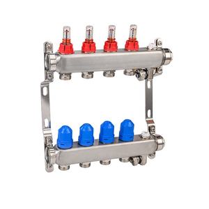 <span class=keywords><strong>Bonne</strong></span> Qualité En Acier Inoxydable Débitmètre D'eau à 3 Voies Vanne Collecteur - Product Image 4