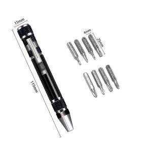 Wholesale 1pc Multi-functional 8-in-1 Screwdriver <b>Set</b> Aluminum Tool Cross Flathead <b>Driver</b> Repair Kit Portable - Product Image 5