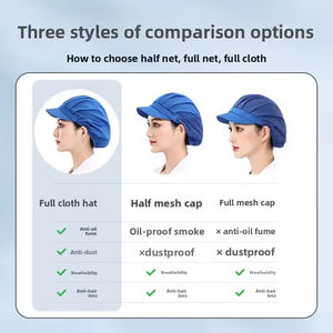 Gorro de <span class=keywords><strong>Chef</strong></span> Resistente al Aceite y al Polvo, Diseño de Malla Transpirable, <span class=keywords><strong>para</strong></span> Cocina, Fábrica, Cantina, Resistente a la Caída del <span class=keywords><strong>Cabello</strong></span>, <span class=keywords><strong>para</strong></span> Comida Casual - Product Image 2