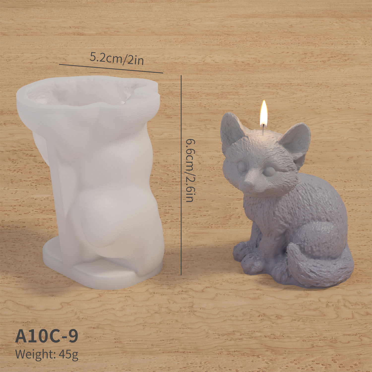 A10C-9 Moule Renard Blanc