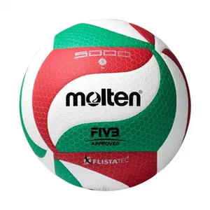 Hot Koop Molten Volleybal Professionele Hoge Kwaliteit Super Fiber Zachte Pu Leer Custom Logo Molten 4500 5000 Volleybal