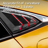 Persiennes arrière ABS pour 2016-2019 Civic X hayon facile à installer en Fiber de carbone Look garniture extérieure de voiture accessoires extérieurs