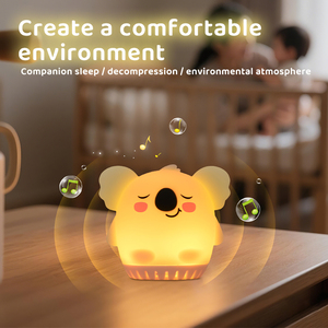 อุปกรณ์ช่วยในการนอนหลับของเด็กทารกมีเสียงสีขาวและไฟกลางคืน RGB รูปหมีโคอาล่าขนาดเล็กแบบพกพาได้พร้อมสายรัดเพื่อเปลี่ยนได้16สี - Product Image 2