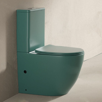 WC en céramique blanche avec siphon en P et en S, cuvette en grès cérame, WC monobloc 4 étoiles, sanitaires australiens pour la maison