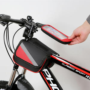 Bolsa para cuadro delantero de bicicleta de montaña, 1,2 L, impermeable, con bolsillo para teléfono móvil, equipo de ciclismo - Product Image 1