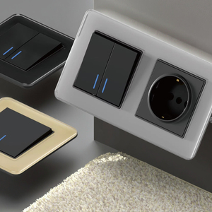 Đầy màu sắc phong cách retro 82*82 vuông dẫn chỉ số 1 băng đảng 1 cách 2 cách ánh sáng Tường Bảng điều khiển đơn cực điện Max. Voltage 250V 10A - Product Image 1