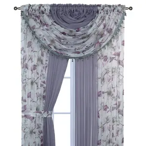 2021 Hot Sale Luxury Living Room Ruffled Decorative Curtain Tassels Bedroom Window Curtains