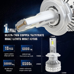 Phares LED de <span class=keywords><strong>voiture</strong></span> en gros à double tube de cuivre 200W 12000LM 9005 9006 H4 <span class=keywords><strong>H7</strong></span> H11 Système d'éclairage automobile Ampoules de phare LED H4 <span class=keywords><strong>pour</strong></span> <span class=keywords><strong>voiture</strong></span> - Product Image 2
