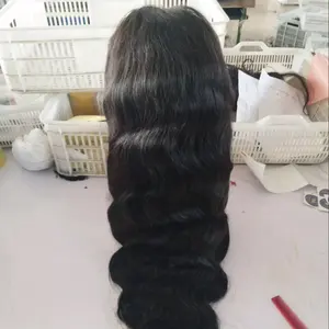 Amara wholesale 10-40 inch natural color body wave 13*4 lace frontal wig good quality human hair fast shipping