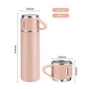 Thermos à vide 500ml Bouteille d'eau en acier inoxydable avec Tacitas 3 Bardakki Termos - Product Image 2