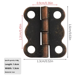 Charnières papillon en fer de style antique, à 90 et 180 degrés, accessoires de quincaillerie pour armoires et boîtes en bois, charnière de 35 mm de diamètre - Product Image 6