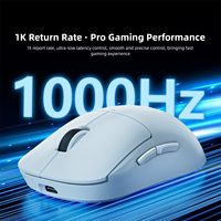 Ratón Inalámbrico Superligero para Juegos con USB-C, Sensor Óptico de 12000 DPI, Recargable de 500 mAh, 6 Botones Programables para PC y Mac, Color Rosa