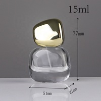 Botol Parfum Kaca Kotak Mewah 15ml Alas Tebal Botol Parfum Kaca Semprot Kosong 15ml Botol Parfum Sampel Kecil