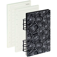 A5A6 Couverture de cahier à feuilles mobiles en acrylique transparent imprimé pour étudiant avec noyau de remplacement pour reliure à bobine en stock
