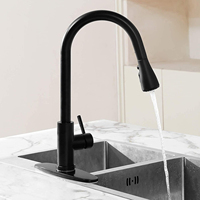 Commercial moderne RV col de cygne robinet d'évier de cuisine mitigeur tirer pulvérisateur haut Arc Design contemporain monotrou