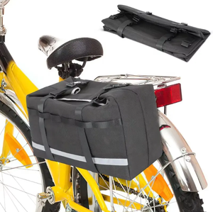 Sac de selle de vélo de voyage en plein air durable sac de rangement de cadre de vélo électrique pliable sac de coffre de vélo étanche avec garniture réfléchissante - Product Image 2