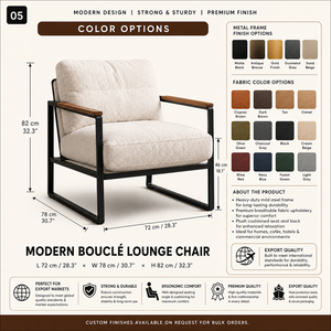 Fauteuil de détente Sherpa de luxe léger pour salon, canapé individuel confortable, chaise longue, mobilier moderne pour la maison - Product Image 2