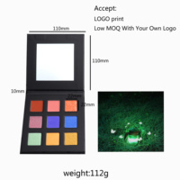 Palette de fards à paupières haute qualité, 9 couleurs, maquillage pigmentés avec paillettes