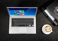 Laptop Gaming bisnis kamera TN 14.1 inci kustom dengan RAM 8GB/12GB & prosesor Intel stok 128gb Notebook PC kompetitif