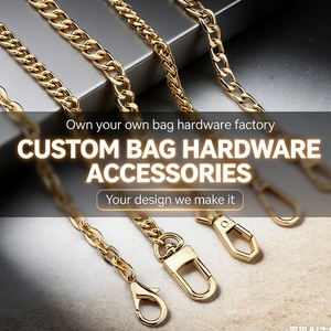 Catena Piatta in Metallo Colorato per Borse, Accessori per Borse, Cinghia Robusta e Durevole, Placcata in Oro, Vendita all'Ingrosso - Product Image 1