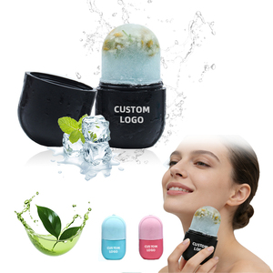 רולר קרח לפנים לעור הפנים, כלי טיפוח לעיניים, קוביית קרח לפנים לעיניים ולצוואר, ממצק ומחזק את העור באופן טבעי, רולר קרח מסיליקון, לוגו בהתאמה אישית - Product Image 2