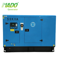 Groupe électrogène diesel à faible consommation de carburant 40 kW 50 kVA avec ATS, triphasé 50 Hz, refroidissement par eau, options 60-100 kW, marque MADO