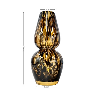 Vase de sol floral nordique moderne en verre borosilicate haute résistance, vases ambrés personnalisés en gros, design unique, résistant aux hautes températures - Product Image 2
