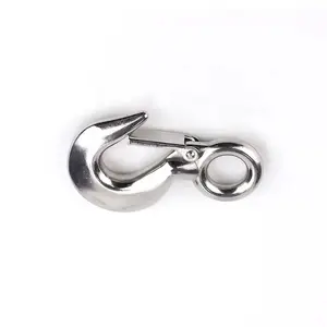 Stainless Steel 304 Lifting Grab Hooks Rigging Accessory Eye S320 Slip Hook With Latch