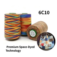 [Best Seller 6C10] Hilo de poliéster variegado 40S/2 para acolchar - 5000M Hilo teñido arcoíris para patchwork y overlock