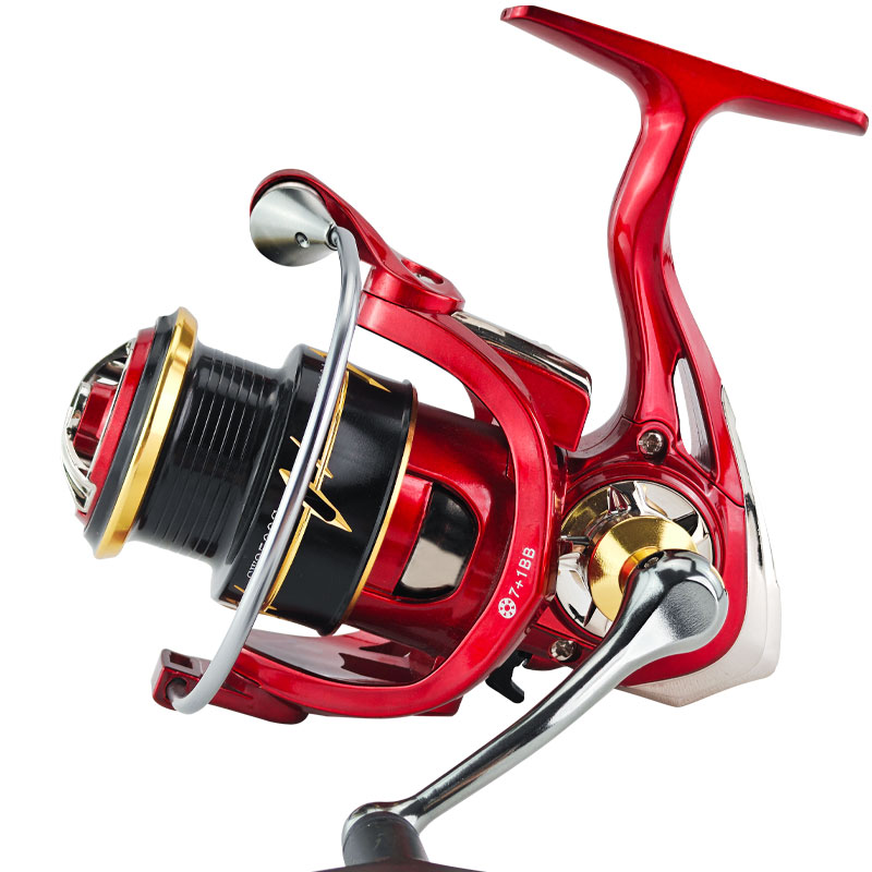 Plastic Spool Bait Casting Spinning Reel 2500-3000 Series with CNC Aluminum  Handle Left Hand for Lake & River Fishing