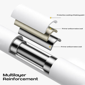 Jamais tomber fenêtre Tension tringles à rideaux ensemble en acier inoxydable tringles à rideaux accessoires de diviseur de pièce <span class=keywords><strong>sans</strong></span> perçage - Product Image 5