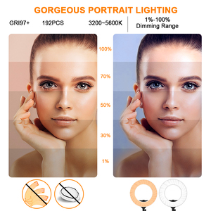 Anillo de luz <span class=keywords><strong>GVM</strong></span>, luz LED de temperatura de color ajustable, luz suplementaria, luz de fotografía de HD-14S - Product Image 5
