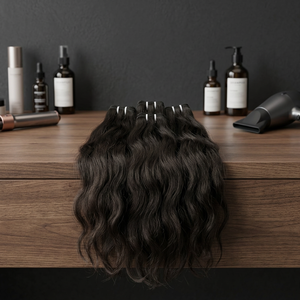Extensions de cheveux humains indiens Remy en vrac, ondulés naturels, double trame, non traités, pour femmes - Product Image 1