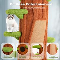 Arbre à chat de luxe de 90,55 pouces, grand et haut, avec condo, meuble, maison pour animaux, griffoir, lit et hamac, robuste pour usage intérieur toutes saisons