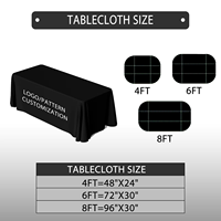 Nappe Moderne Personnalisable en Polyester Noir de Qualité Supérieure avec Logo Personnalisable pour Fêtes, Anniversaires, Événements Scolaires et Célébrations