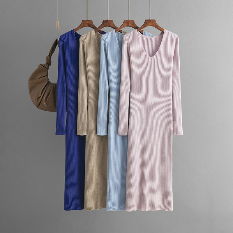 chinese dress ladies MILANO Women's Knit Dress In Blue main image 1