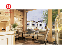 Conception d'intérieur de boutique de parfums sur mesure, présentoir mural moderne pour cosmétiques, présentoir de magasin de parfums sur mesure