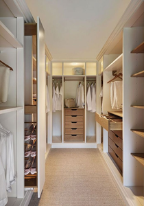 Tủ Closet với cửa kính phổ biến cao cấp nóng bán Closet tùy chỉnh tủ quần áo tủ đi bộ trong quần áo bằng gỗ tủ quần áo - Product Image 5