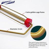 ANST Rouleau à peinture à cage dorée 7 pouces 180 mm, cadre à 4 fils, tige de 6 mm, poignée confortable, ajustement conique, personnalisable, qualité industrielle, bricolage