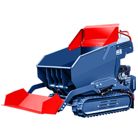 K-MAXPOWER 7HP Benne à chenilles agricole mini-dumper à essence certifiée CE, capacité de charge 500 kg