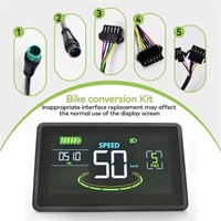 Pantalla LCD Digital Multimodelo para Bicicleta Eléctrica, 2.4 Pulgadas, IP66, Resistente al Agua, Limitador de Velocidad, Bloqueo con Contraseña, Panel de Control con Función WiFi