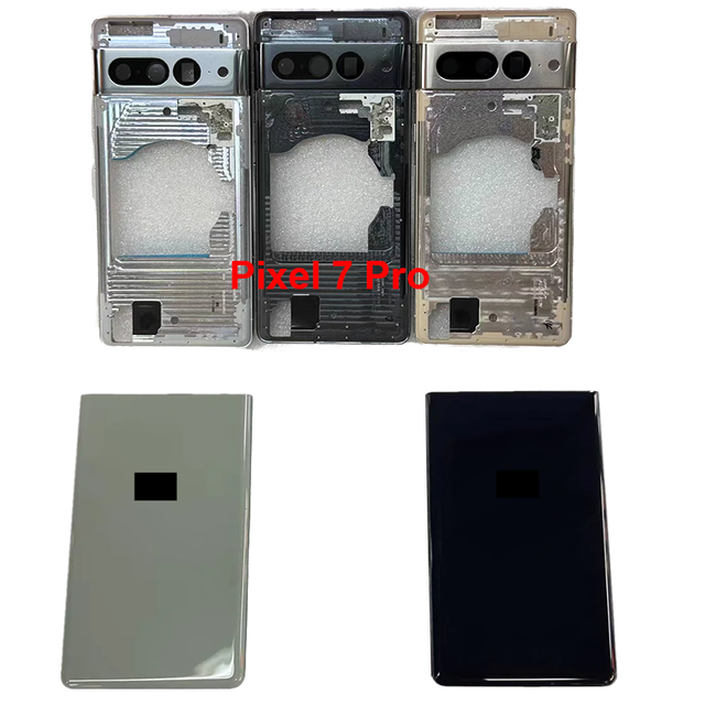 For Google Pixel 7 Pro Replacement Battery Back Cover Repair Frame Bottom Panel Bezel Housing Bar Design Glass